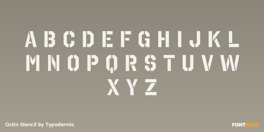 Octin Stencil Font Poster #1