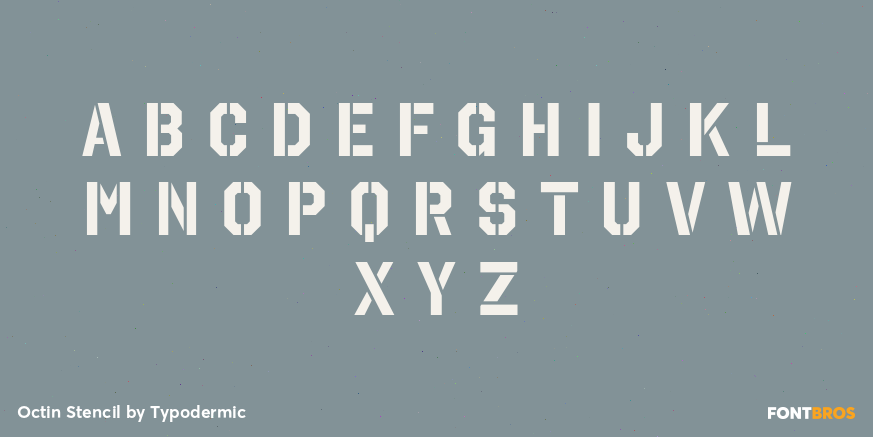 Octin Stencil Font Poster #1