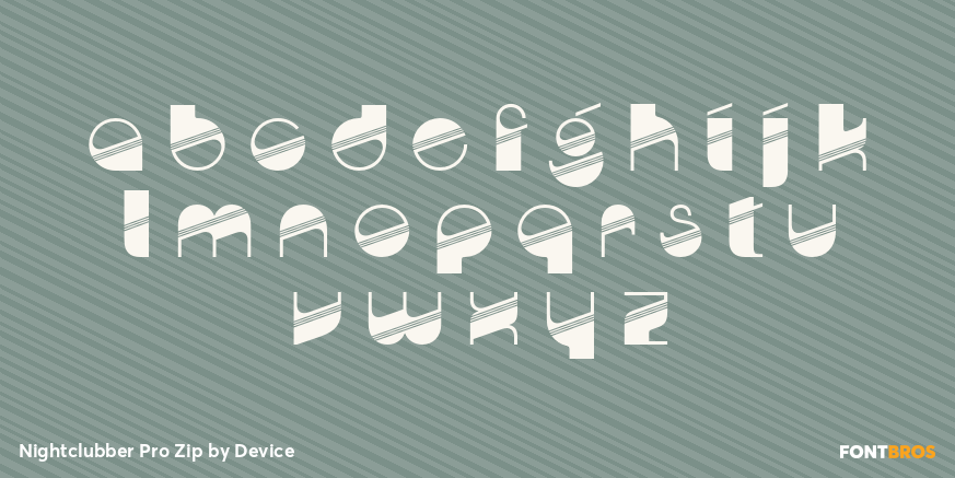 Nightclubber Pro Zip Font Poster #2