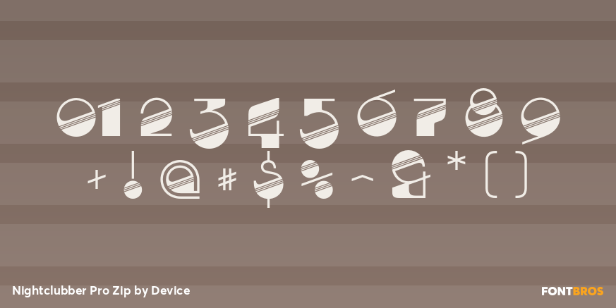 Nightclubber Pro Zip Font Poster #4