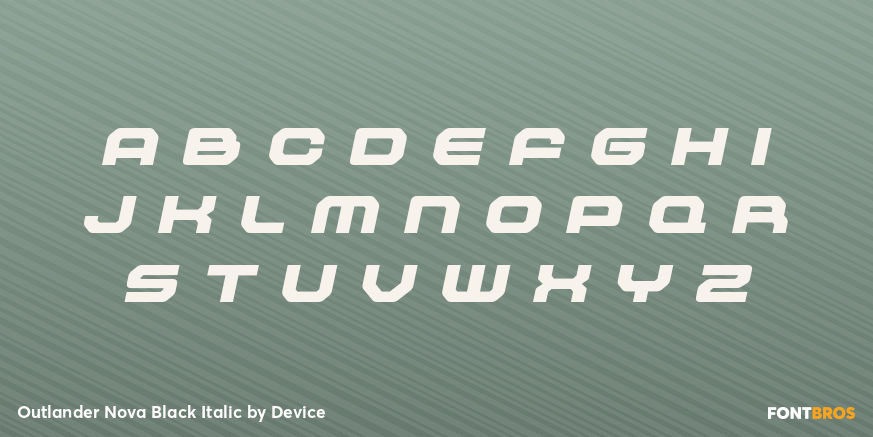 Outlander Nova Black Italic Font Poster #2