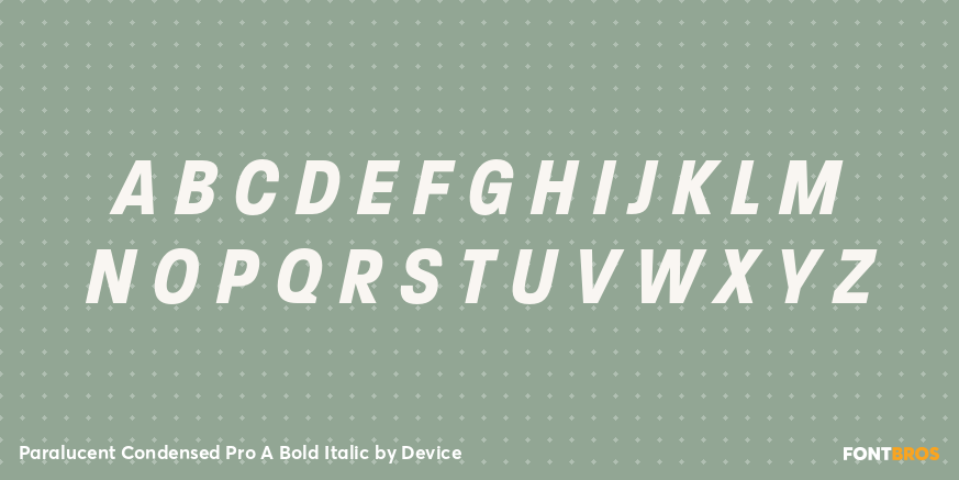Paralucent Condensed Pro A Bold Italic Font Poster #2