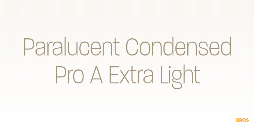 Paralucent Condensed Pro A Extra Light Font Poster #1