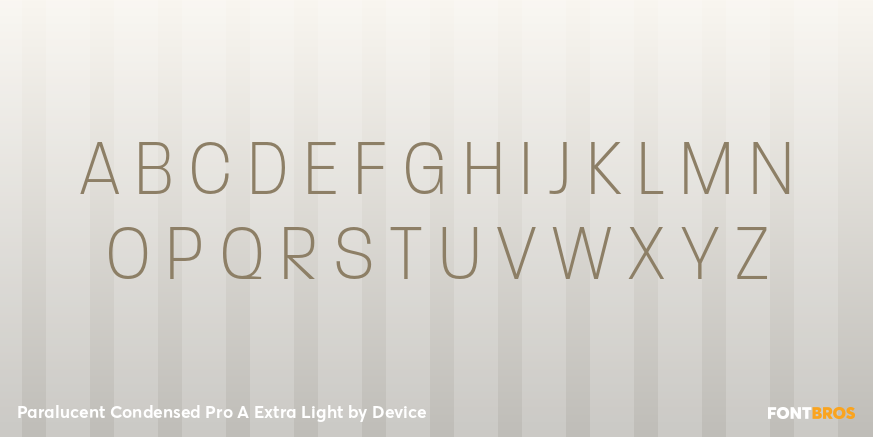 Paralucent Condensed Pro A Extra Light Font Poster #2