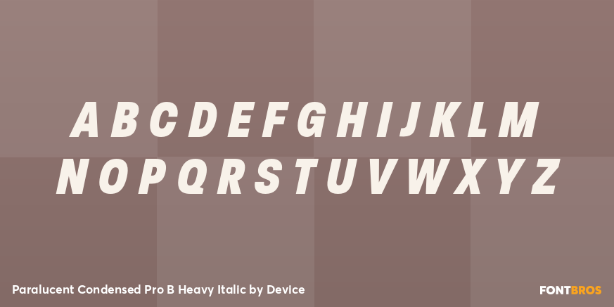 Paralucent Condensed Pro B Heavy Italic Font Poster #2