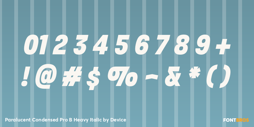 Paralucent Condensed Pro B Heavy Italic Font Poster #4