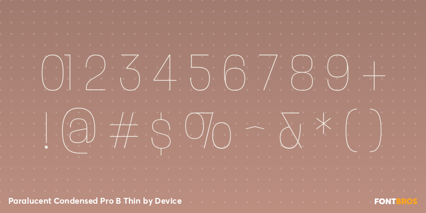 Paralucent Condensed Pro B Thin Font Poster #4