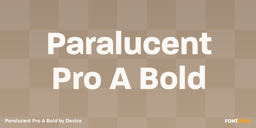 Paralucent Pro A Bold Font Poster #1