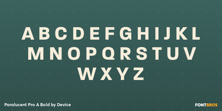 Paralucent Pro A Bold Font Poster #2