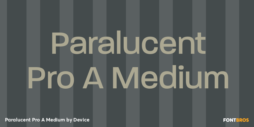Paralucent Pro A Medium Font Poster #1