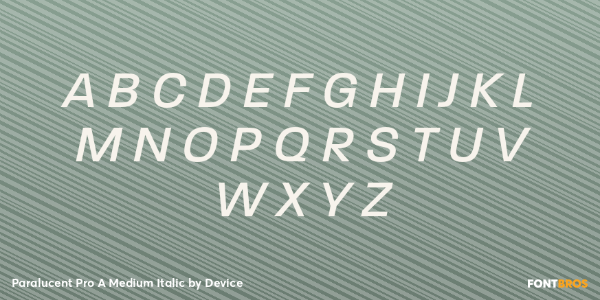 Paralucent Pro A Medium Italic Font Poster #2