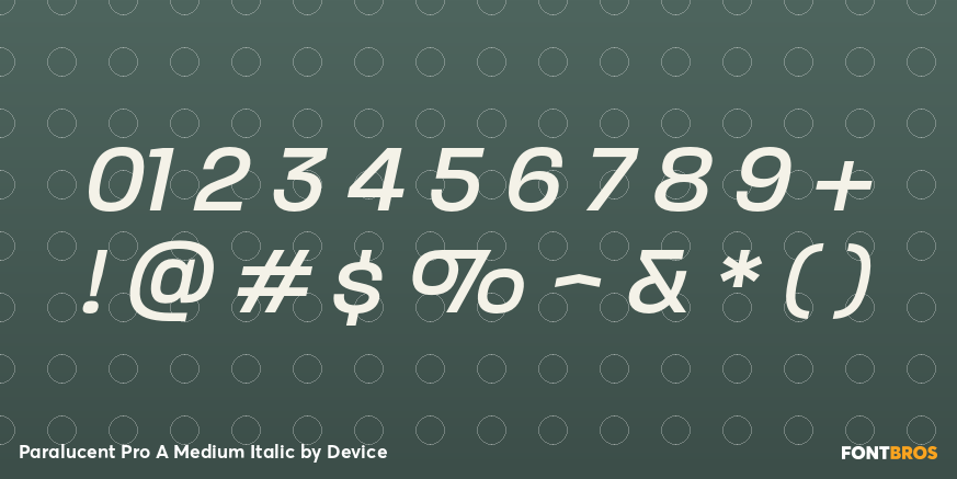Paralucent Pro A Medium Italic Font Poster #4
