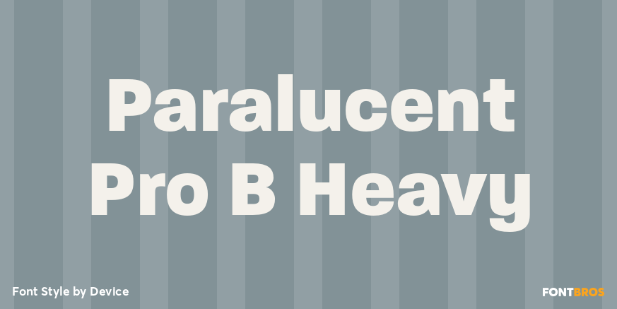 Paralucent Pro B Heavy Font Poster #1