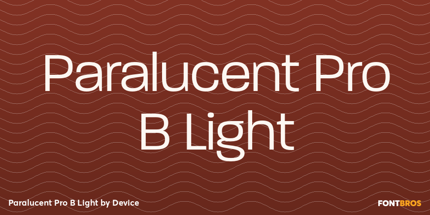 Paralucent Pro B Light Font Poster #1