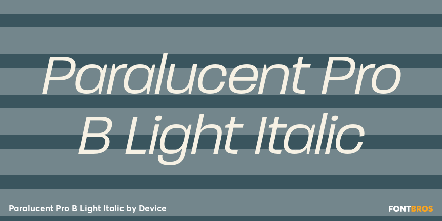 Paralucent Pro B Light Italic Font Poster #1