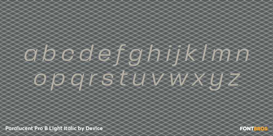Paralucent Pro B Light Italic Font Poster #3