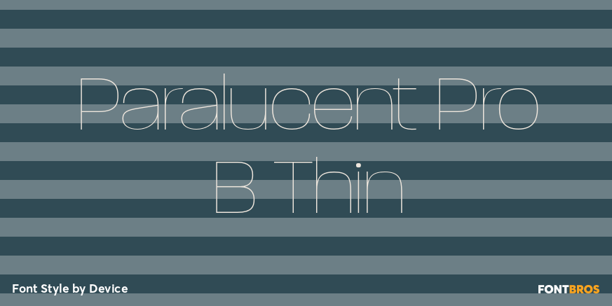Paralucent Pro B Thin Font Poster #1