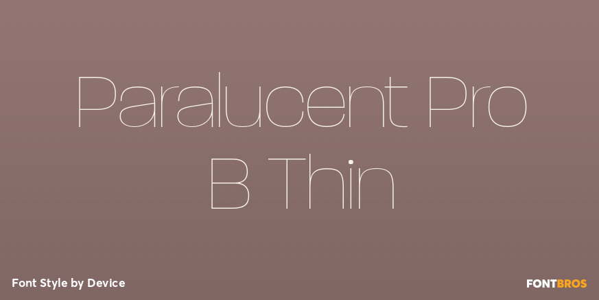 Paralucent Pro B Thin Font Poster #1