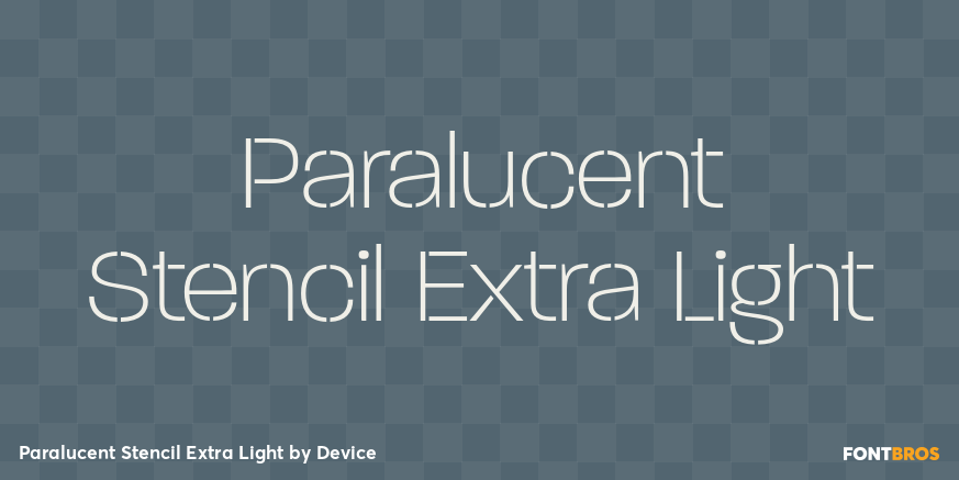 Paralucent Stencil Extra Light Font Poster #1