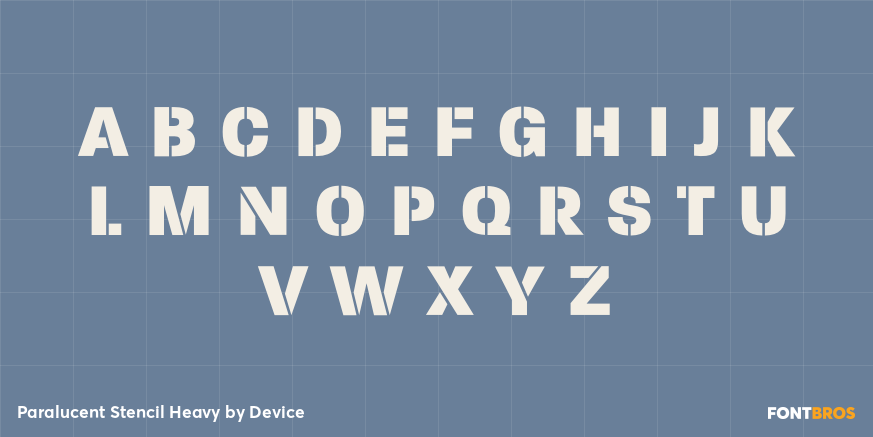 Paralucent Stencil Heavy Font Poster #2
