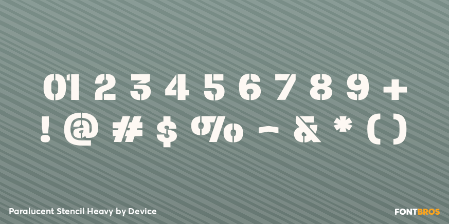 Paralucent Stencil Heavy Font Poster #4