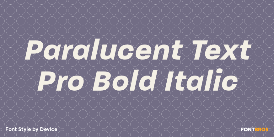 Paralucent Text Pro Bold Italic Font Poster #1