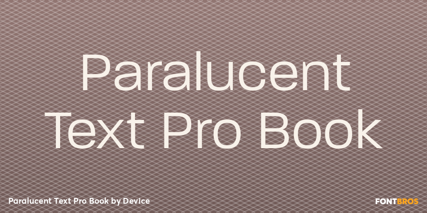 Paralucent Text Pro Book Font Poster #1