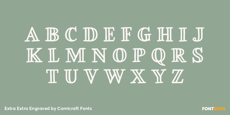 Extra Extra Engraved Font Poster #2