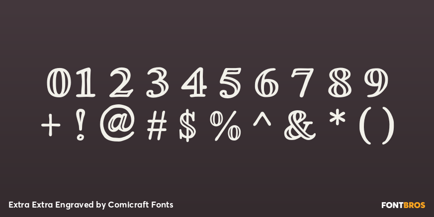 Extra Extra Engraved Font Poster #4