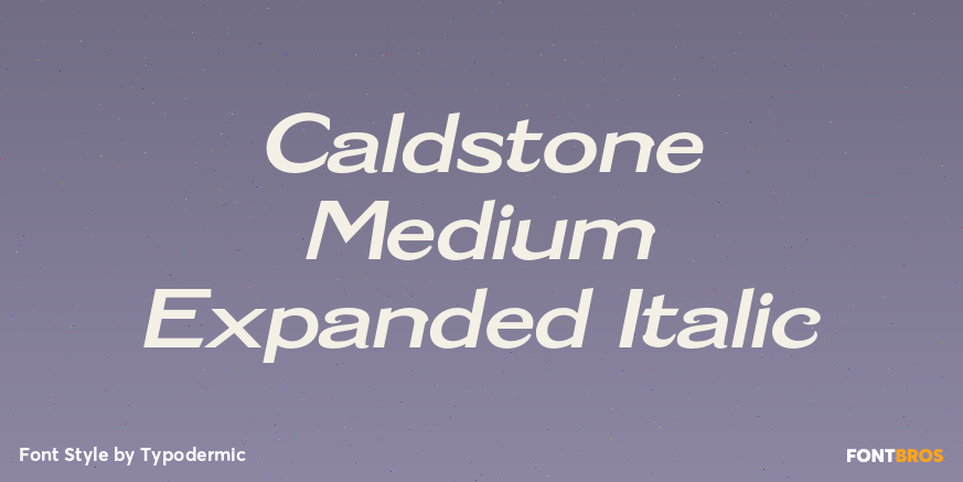 Caldstone Medium Expanded Italic Poster