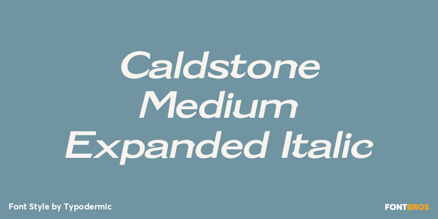Caldstone Medium Expanded Italic Poster