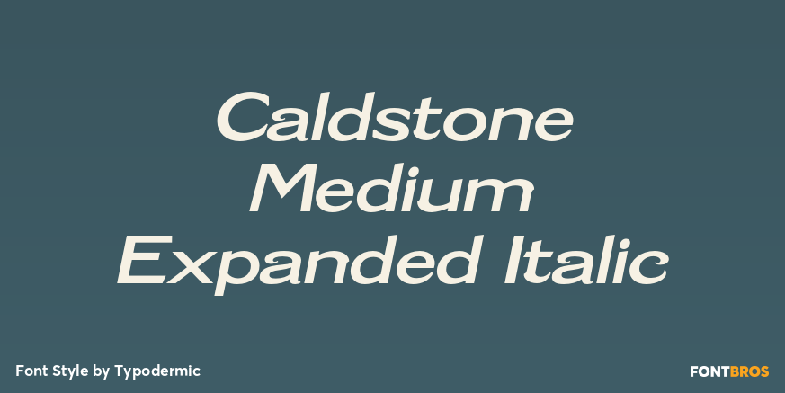 Caldstone Medium Expanded Italic Poster
