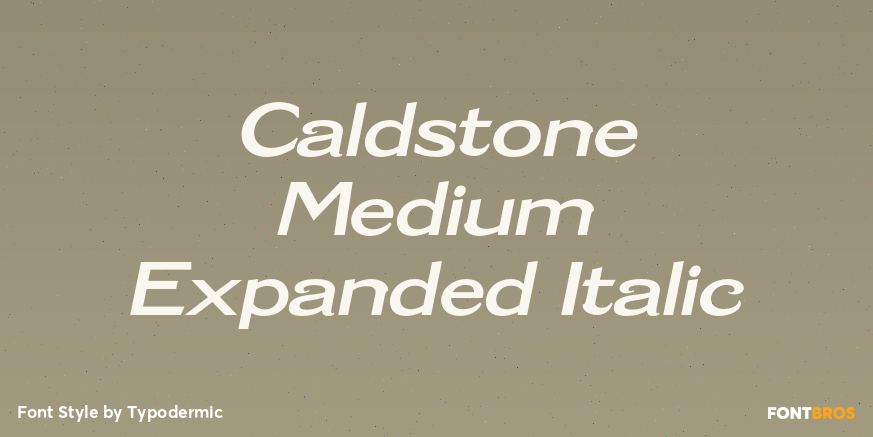 Caldstone Medium Expanded Italic Poster