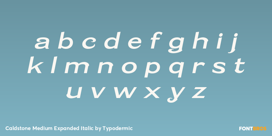 Caldstone Medium Expanded Italic Font Poster #3
