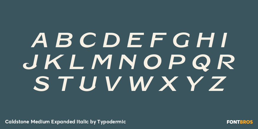 Caldstone Medium Expanded Italic Font Poster #1