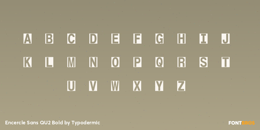 Encercle Sans QU2 Bold Font Poster #2