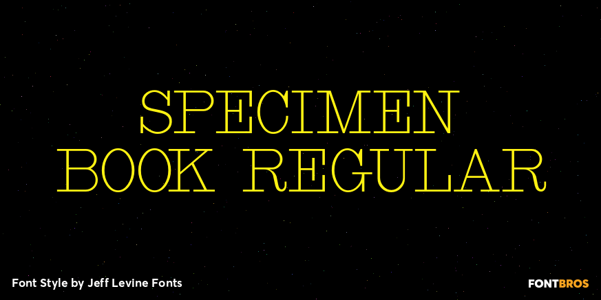 Specimen Book Regular Poster