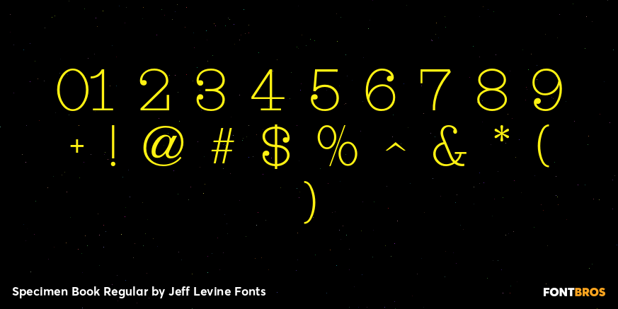 Specimen Book Regular Font Poster #1