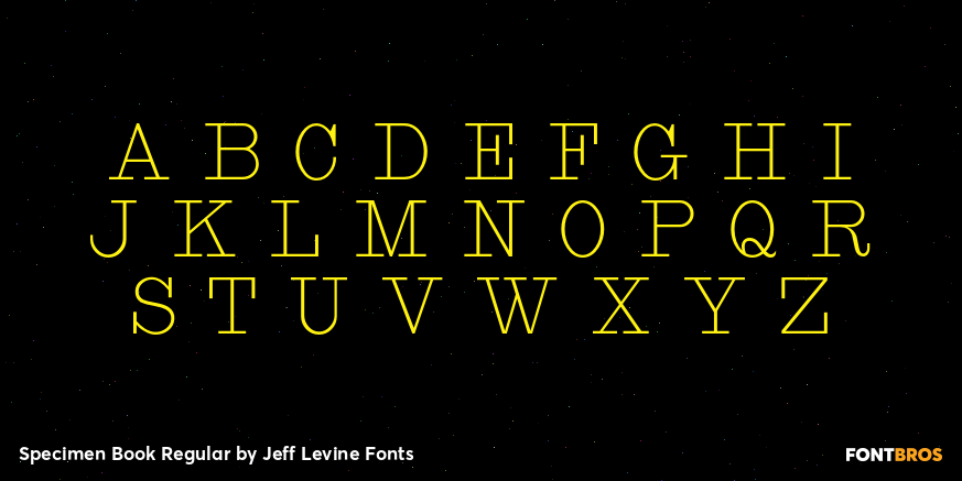 Specimen Book Regular Font Poster #1