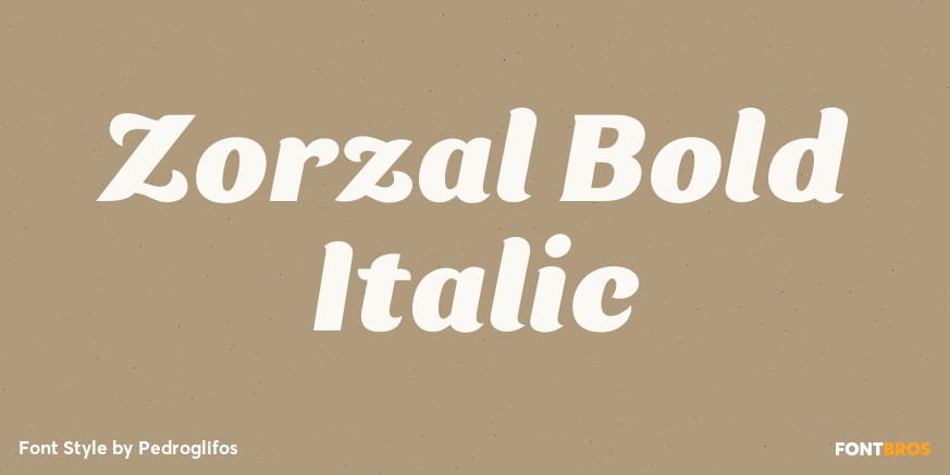 Zorzal Bold Italic Font Poster #1