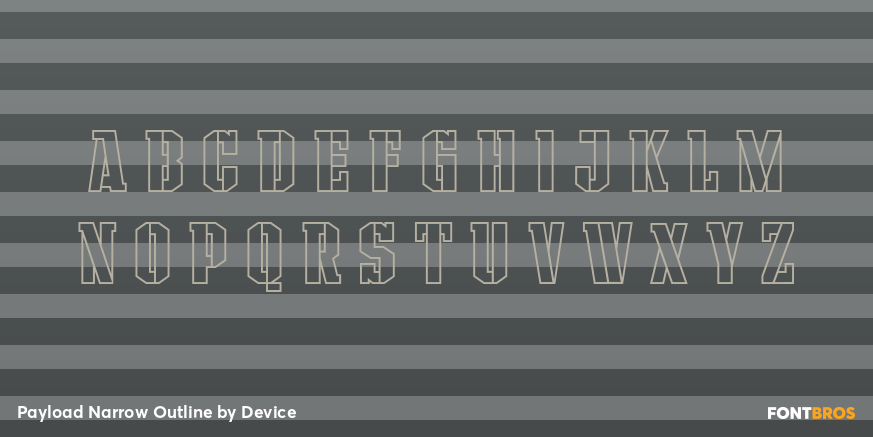 Payload Narrow Outline Font Poster #3