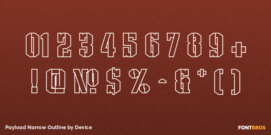 Payload Narrow Outline Font Poster #4
