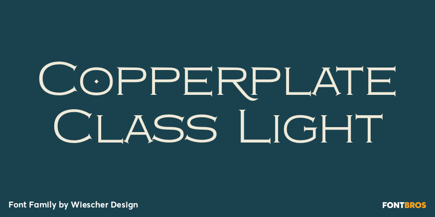 Copperplate Class Light Font Poster