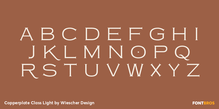 Copperplate Class Light Font Poster #2