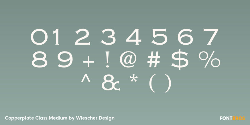 Copperplate Class Medium Font Poster #4