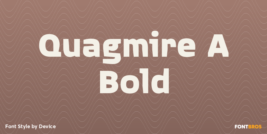 Quagmire A Bold Font Poster #1