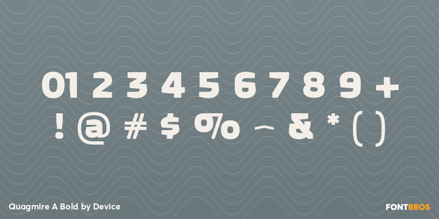 Quagmire A Bold Font Poster #1