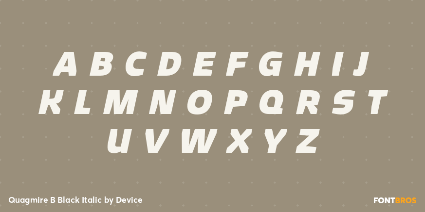 Quagmire B Black Italic Font Poster #2