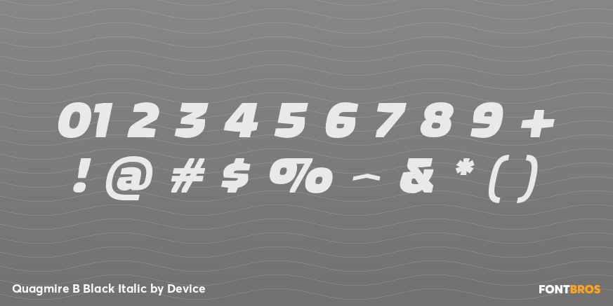 Quagmire B Black Italic Font Poster #4