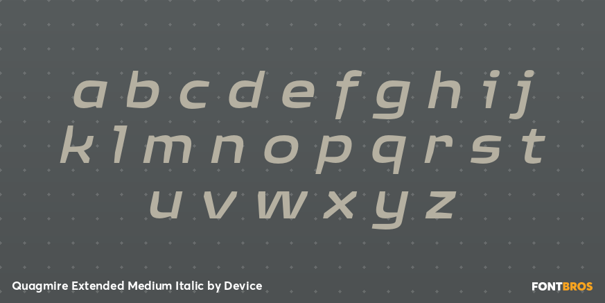 Quagmire Extended Medium Italic Font Poster #3